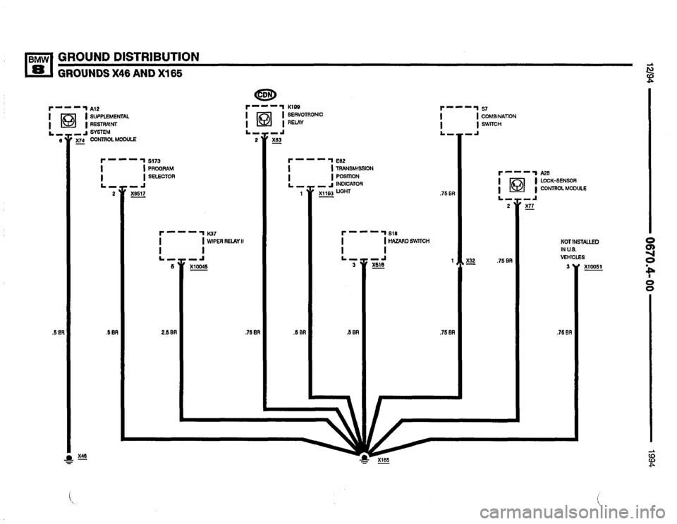 BMW 850csi 1994 E31 Electrical Troubleshooting Manual 