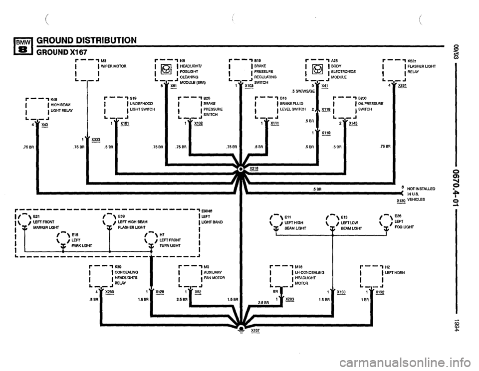 BMW 850csi 1994 E31 Electrical Troubleshooting Manual 