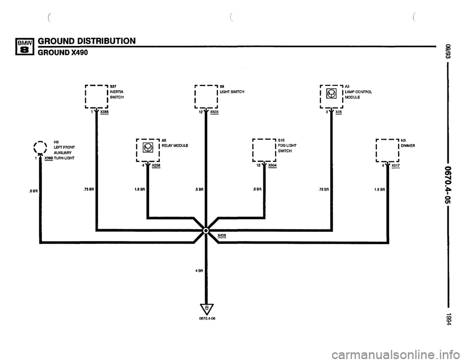 BMW 850csi 1994 E31 Electrical Troubleshooting Manual 