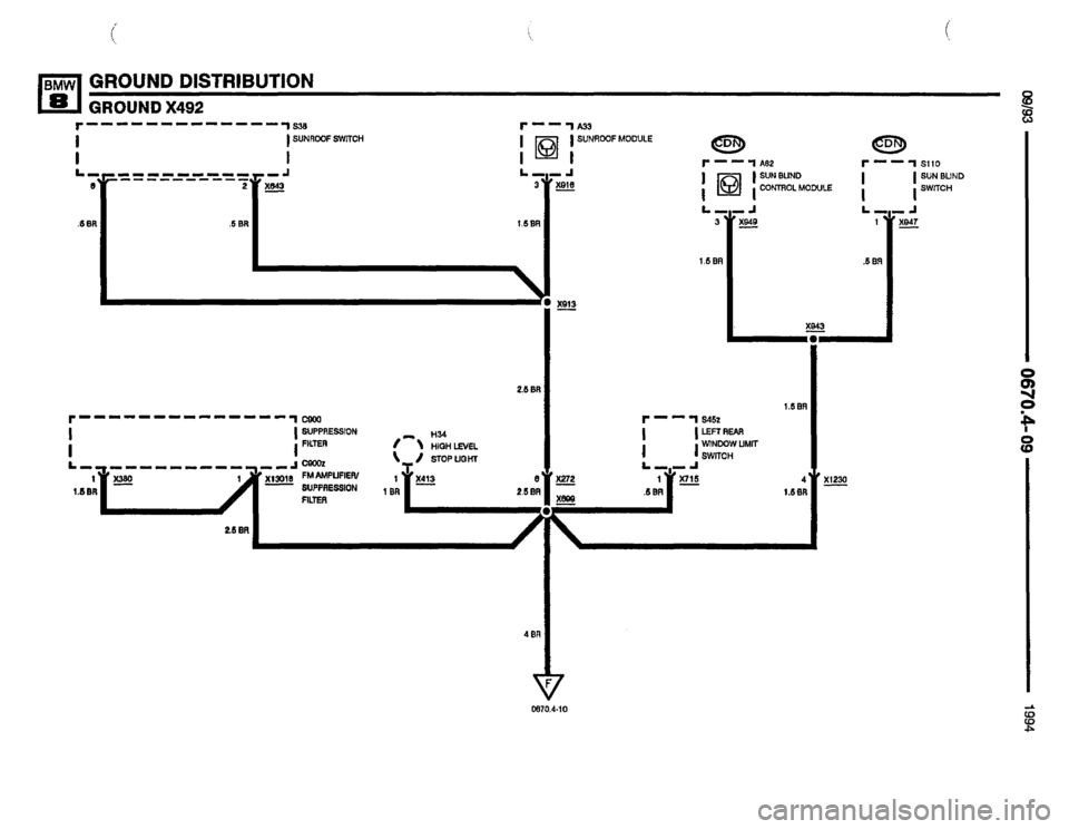 BMW 850csi 1994 E31 Electrical Troubleshooting Manual 