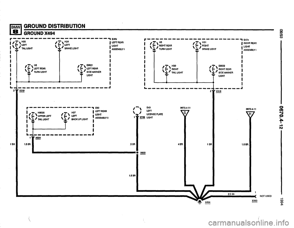 BMW 850csi 1994 E31 Electrical Troubleshooting Manual 