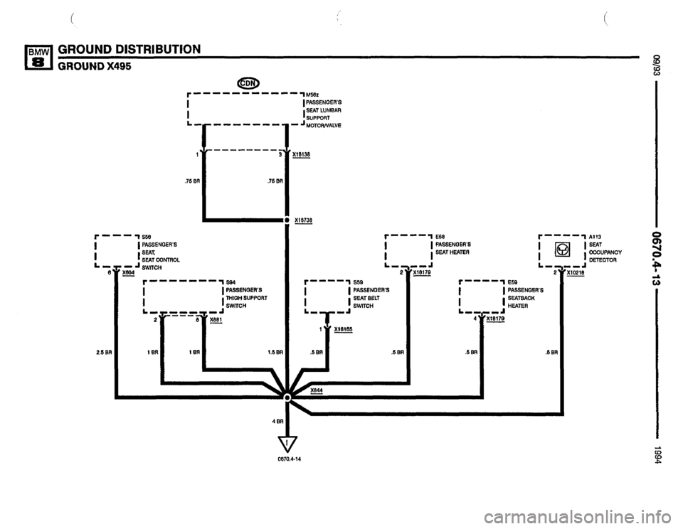 BMW 850csi 1994 E31 Electrical Troubleshooting Manual 