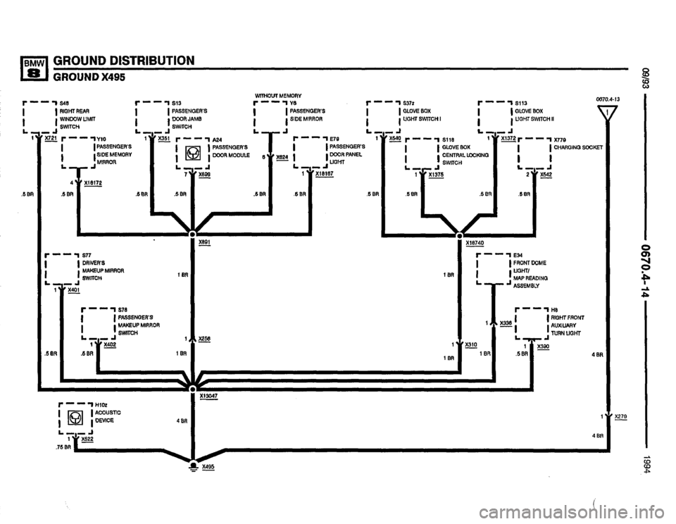 BMW 850csi 1994 E31 Electrical Troubleshooting Manual 