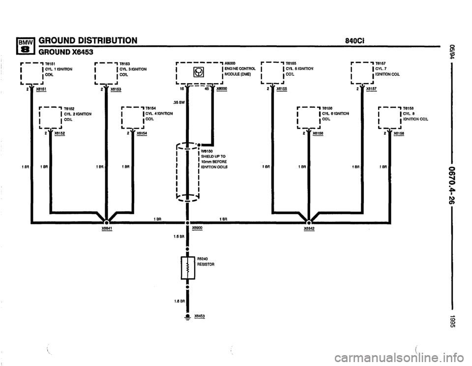BMW 850csi 1994 E31 Electrical Troubleshooting Manual 