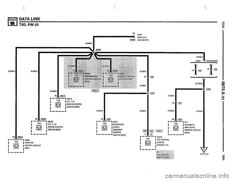 BMW 850csi 1994 E31 Electrical Troubleshooting Manual 