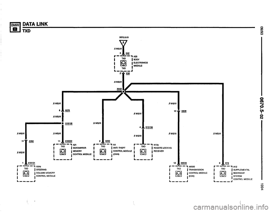 BMW 850csi 1994 E31 Electrical Troubleshooting Manual 