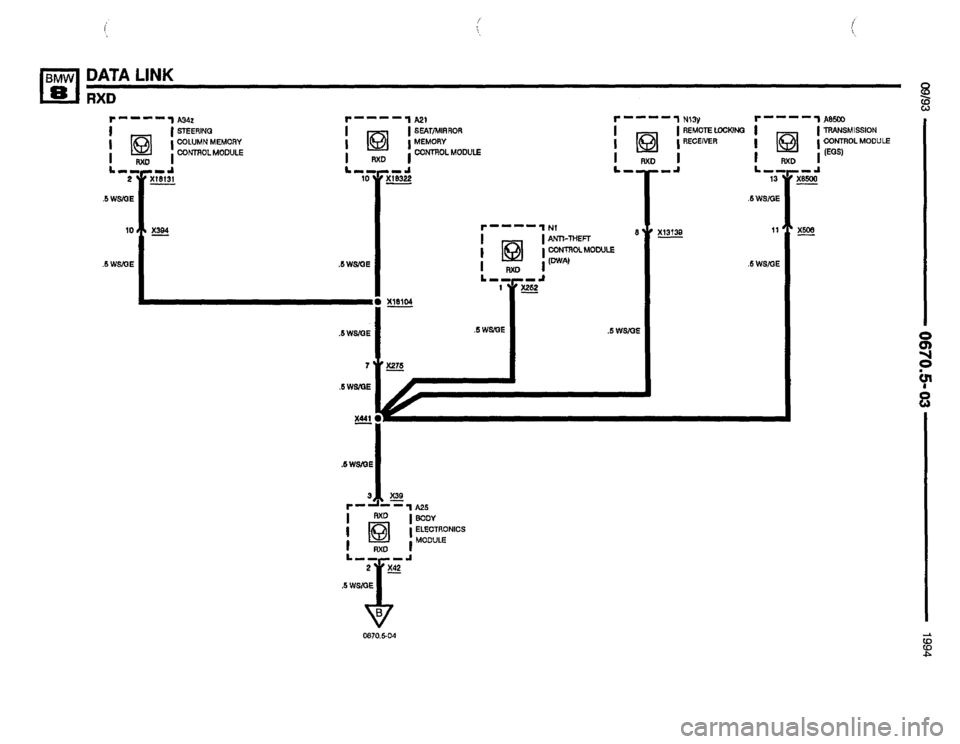 BMW 850csi 1994 E31 Electrical Troubleshooting Manual 