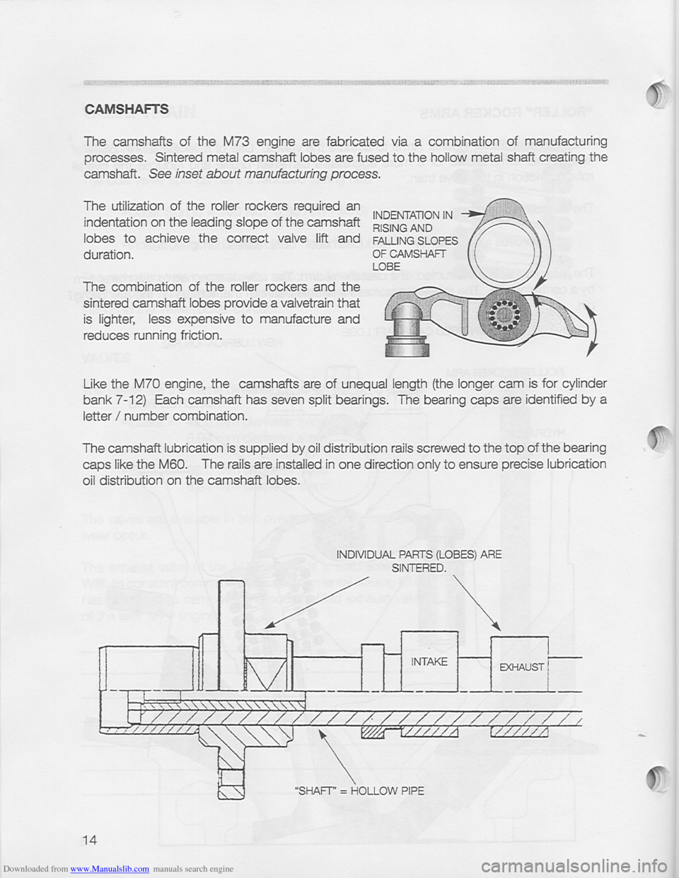 BMW 850i 1994 E31 M73 Training Reference Manual Downloaded from www.Manualslib.com manuals search engine   