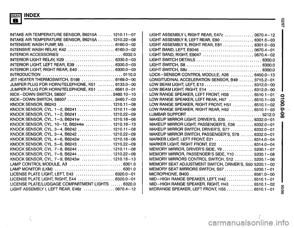 BMW 850csi 1995 E31 Electrical Troubleshooting Manual 