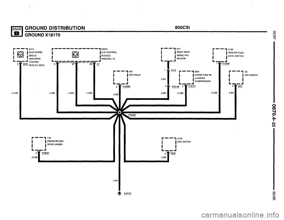BMW 850csi 1995 E31 Electrical Troubleshooting Manual 