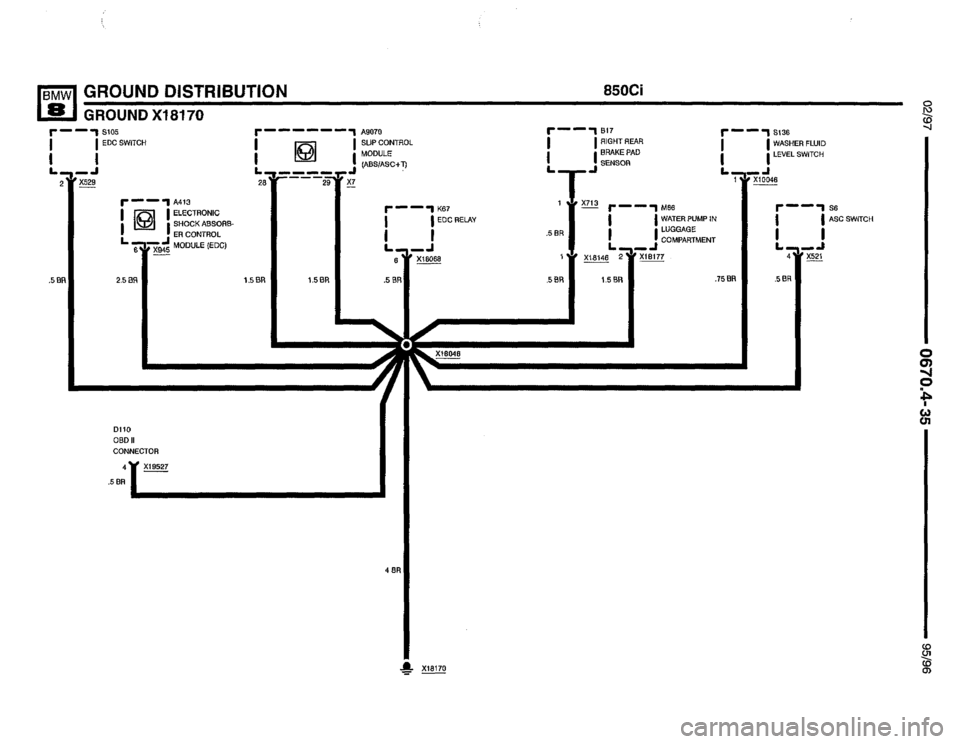 BMW 850csi 1995 E31 Electrical Troubleshooting Manual 