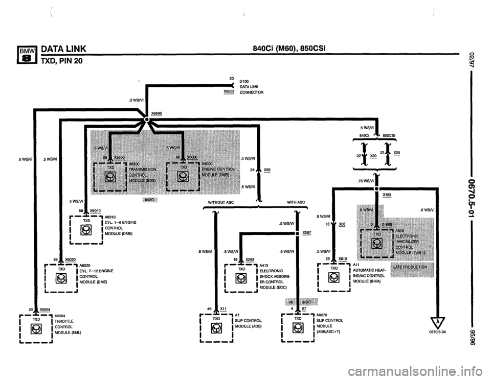 BMW 850csi 1995 E31 Electrical Troubleshooting Manual 