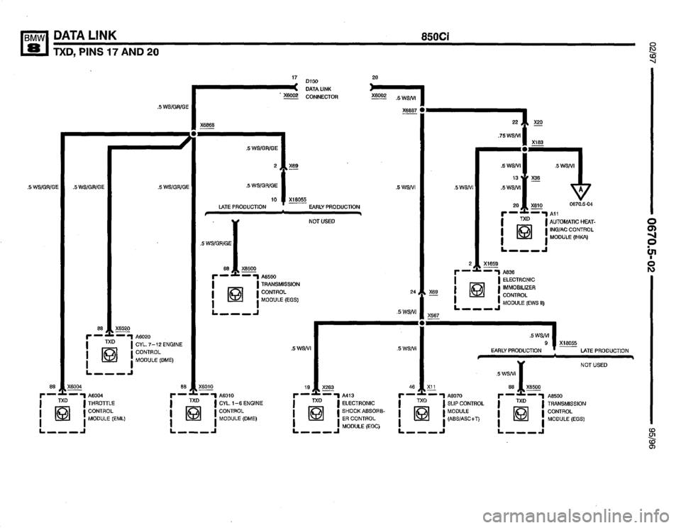 BMW 850csi 1995 E31 Electrical Troubleshooting Manual 