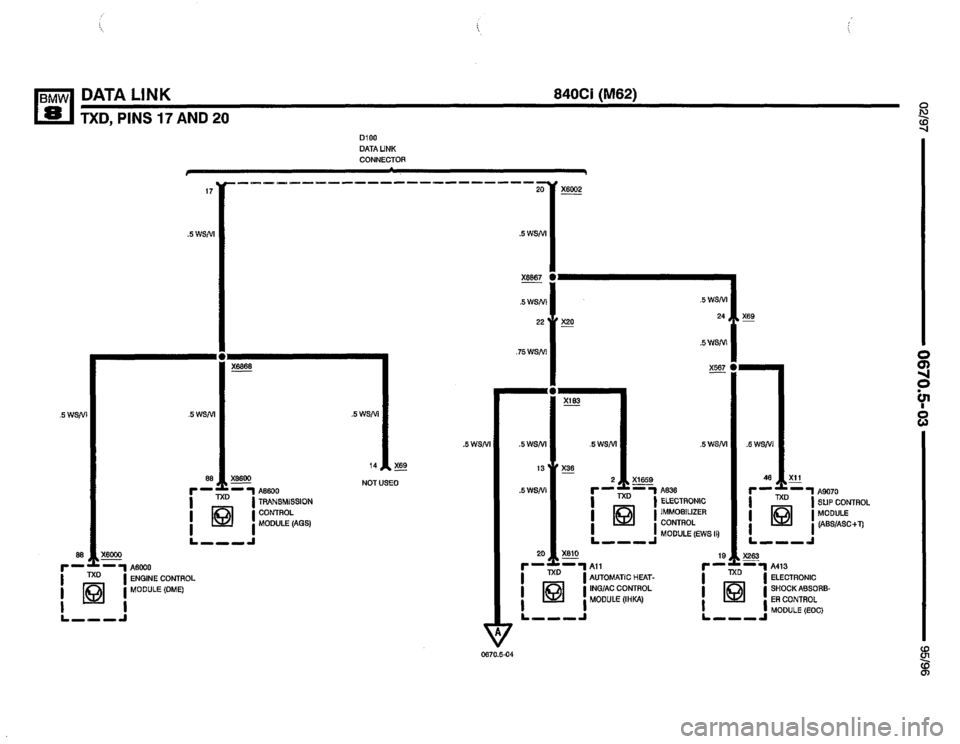 BMW 850csi 1995 E31 Electrical Troubleshooting Manual 