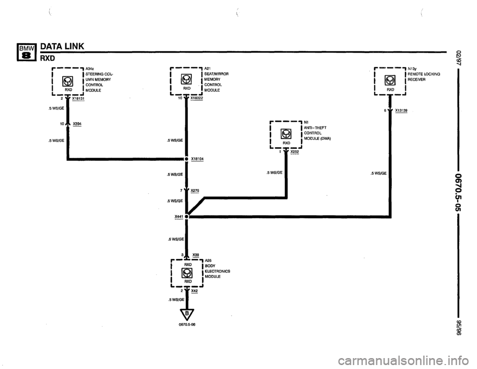 BMW 850csi 1995 E31 Electrical Troubleshooting Manual 