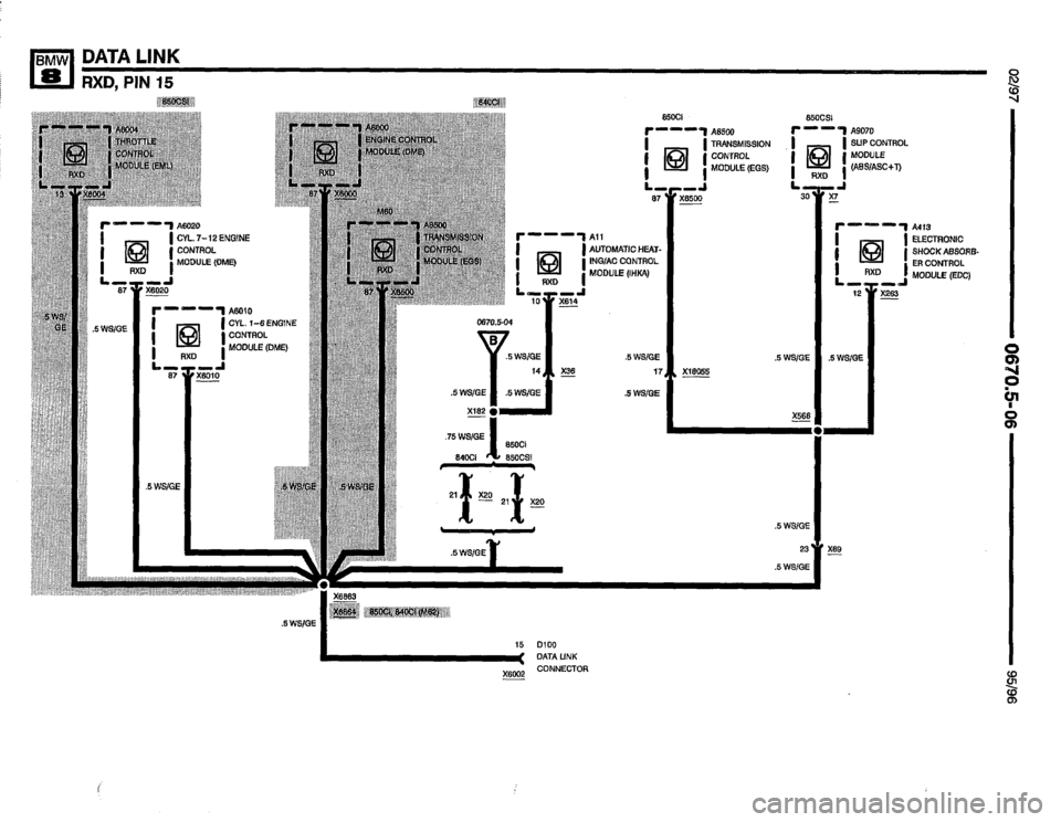 BMW 850csi 1995 E31 Electrical Troubleshooting Manual 