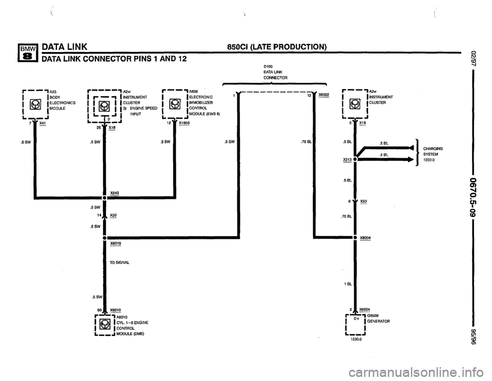 BMW 850csi 1995 E31 Electrical Troubleshooting Manual 