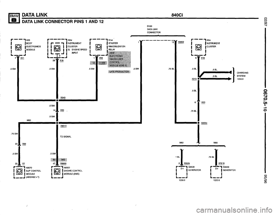 BMW 850csi 1995 E31 Electrical Troubleshooting Manual 