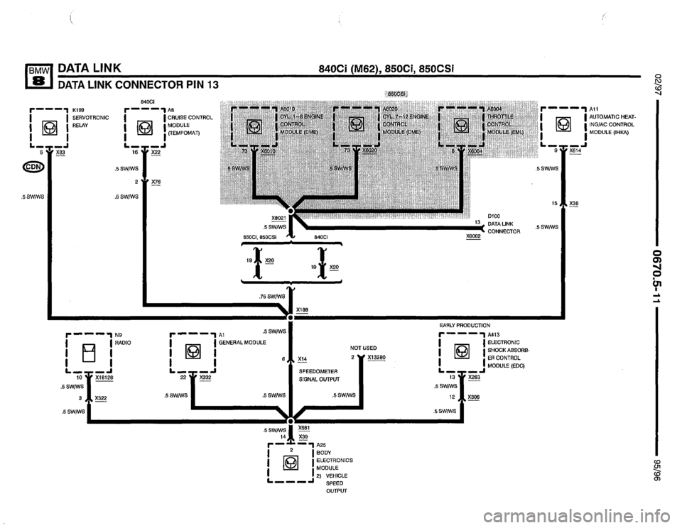 BMW 850csi 1995 E31 Electrical Troubleshooting Manual 
