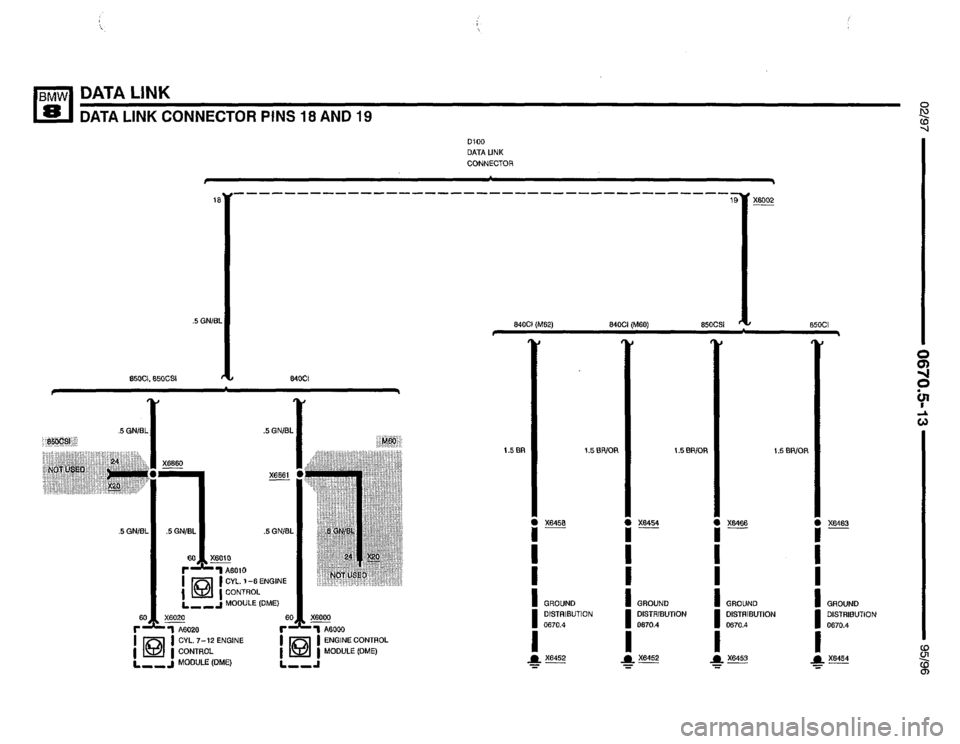 BMW 850csi 1995 E31 Electrical Troubleshooting Manual 