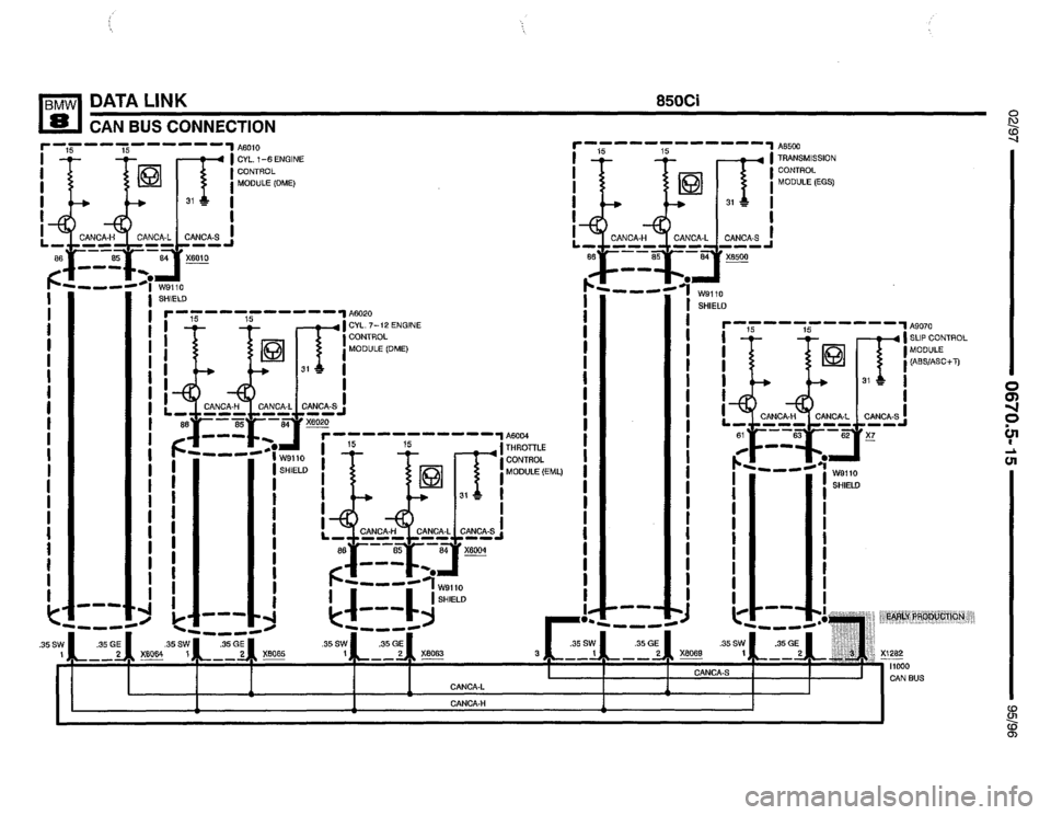 BMW 850csi 1995 E31 Electrical Troubleshooting Manual 