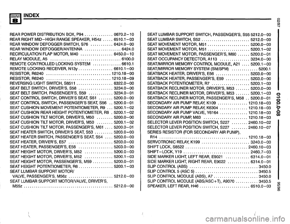 BMW 850csi 1995 E31 Electrical Troubleshooting Manual 