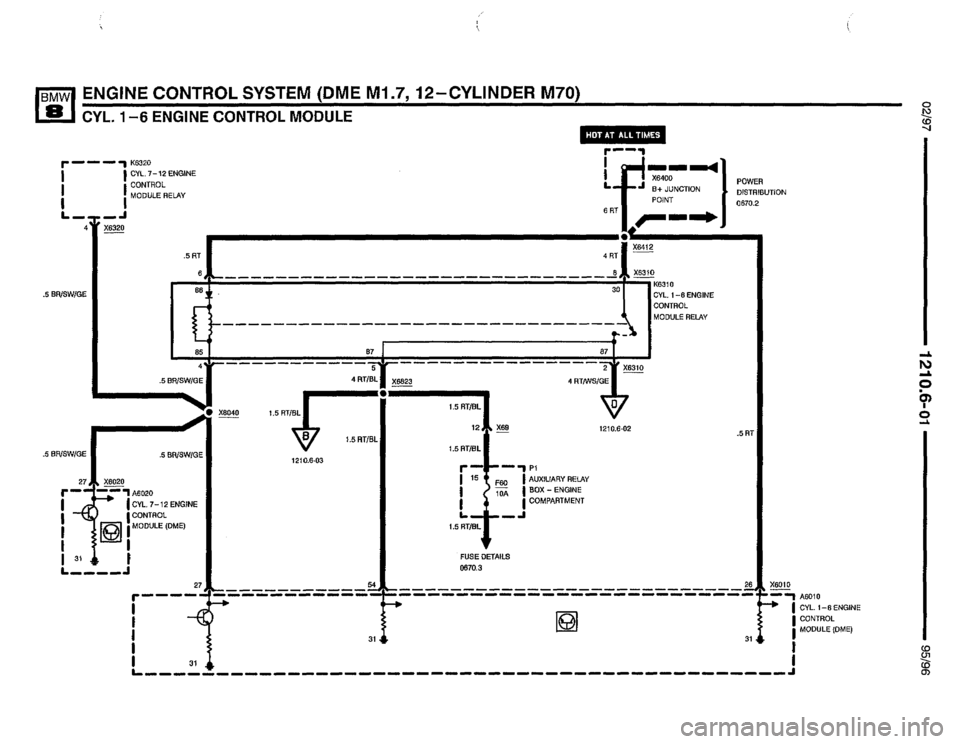 BMW 850csi 1995 E31 Electrical Troubleshooting Manual 