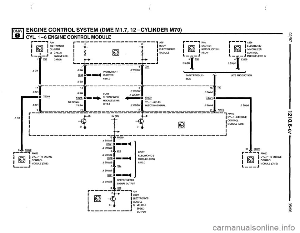 BMW 850csi 1995 E31 Electrical Troubleshooting Manual 