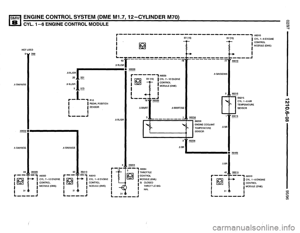 BMW 850csi 1995 E31 Electrical Troubleshooting Manual 