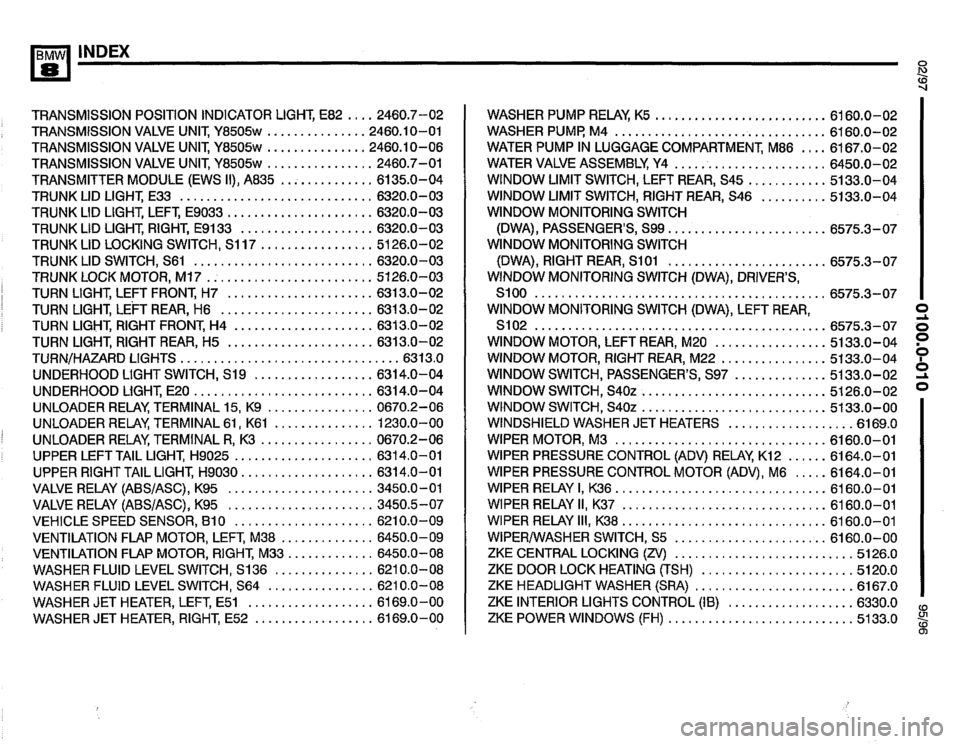 BMW 850csi 1995 E31 Electrical Troubleshooting Manual 
