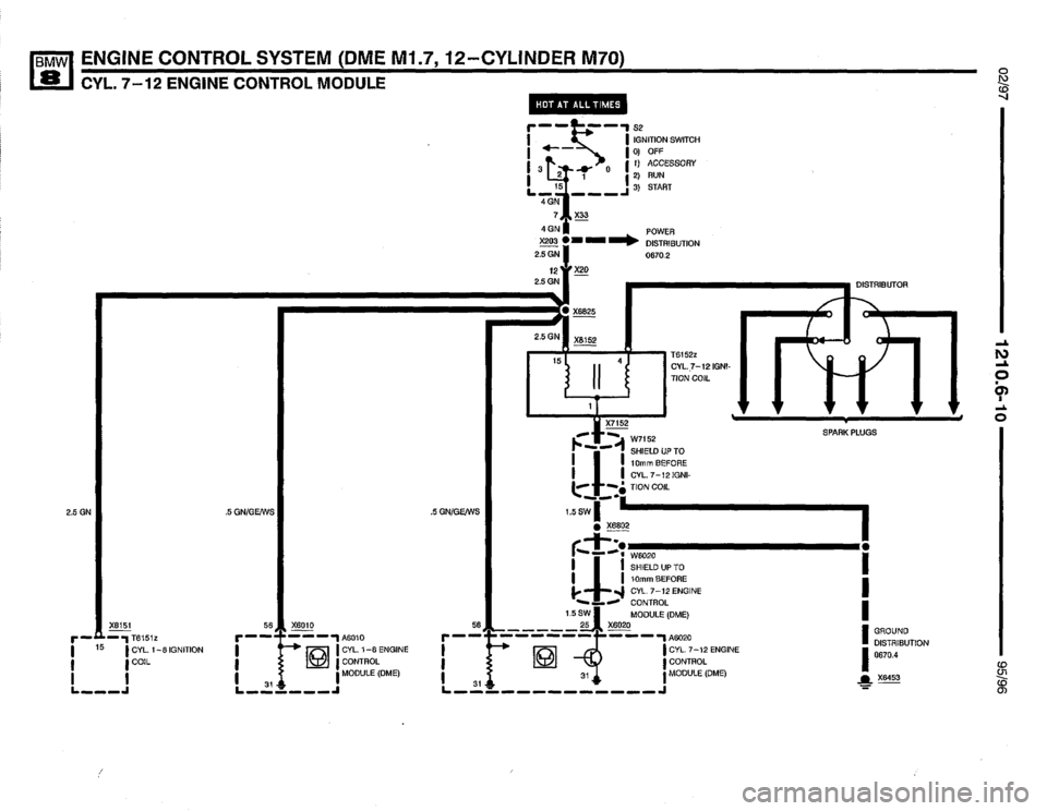 BMW 850csi 1995 E31 Electrical Troubleshooting Manual 