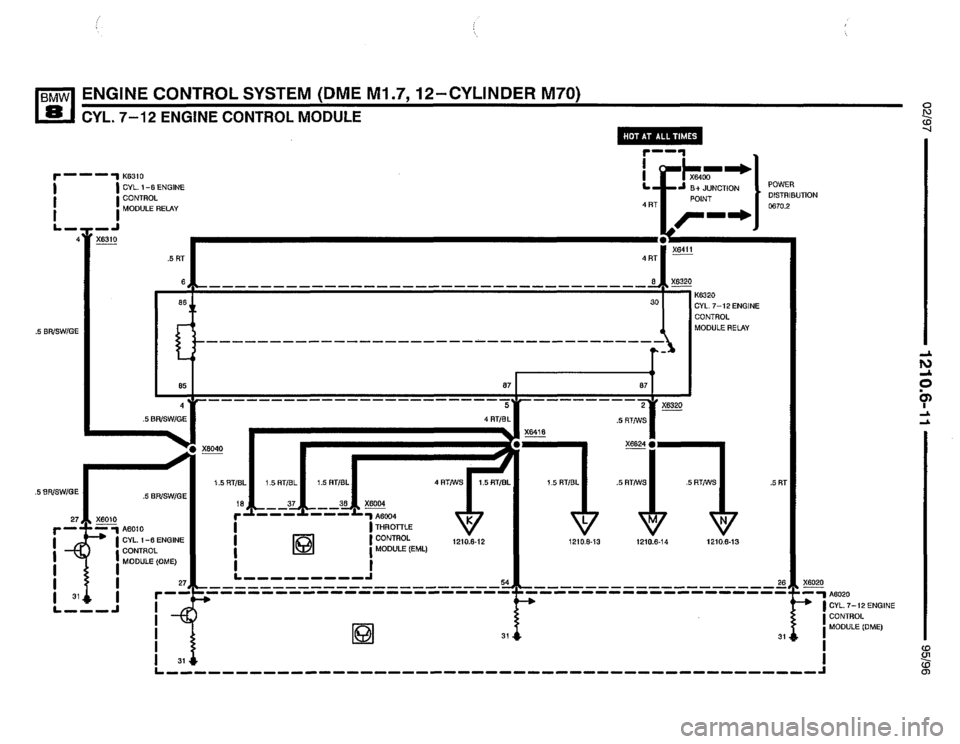 BMW 850csi 1995 E31 Electrical Troubleshooting Manual 
