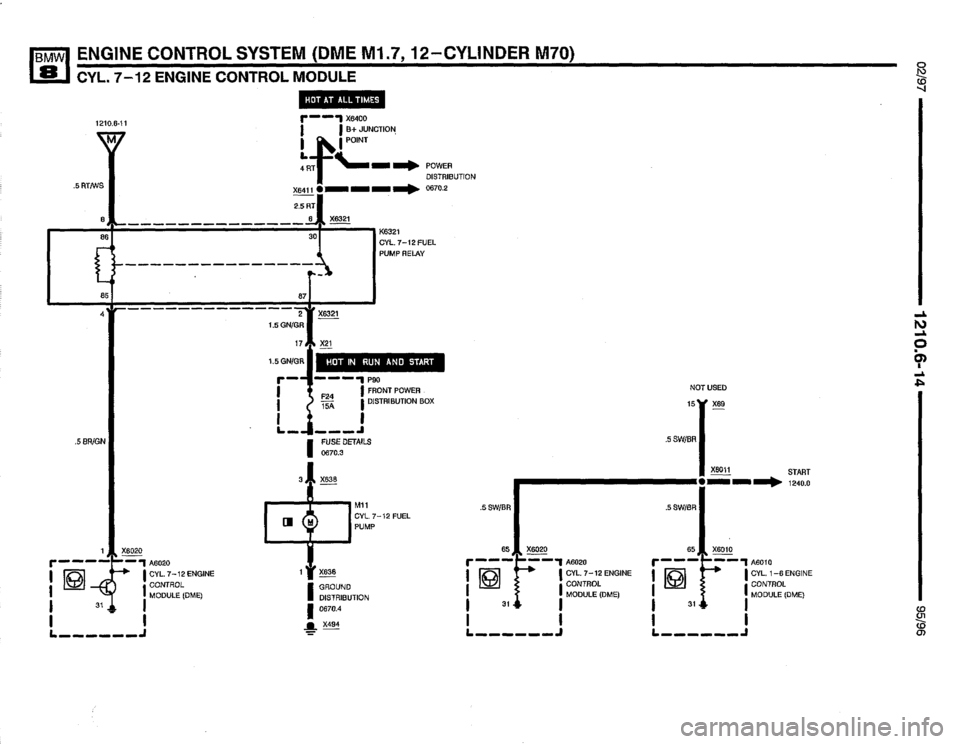 BMW 850csi 1995 E31 Electrical Troubleshooting Manual 