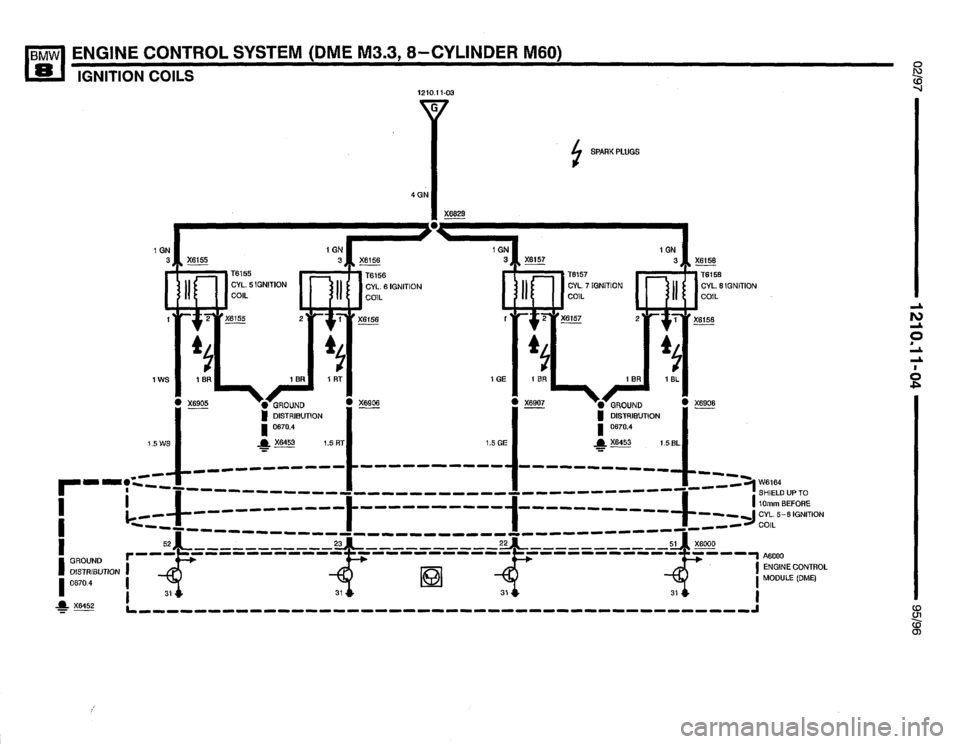 BMW 850csi 1995 E31 Electrical Troubleshooting Manual 
