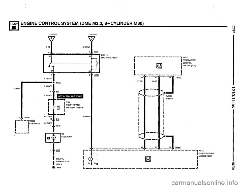 BMW 850csi 1995 E31 Electrical Troubleshooting Manual 