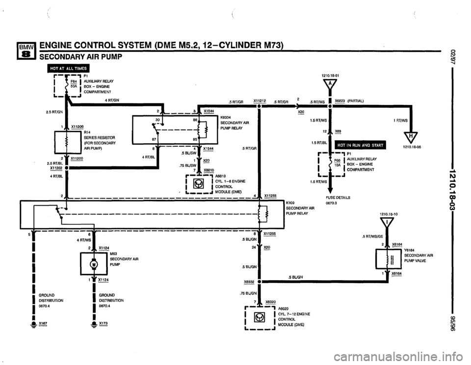 BMW 850csi 1995 E31 Electrical Troubleshooting Manual 