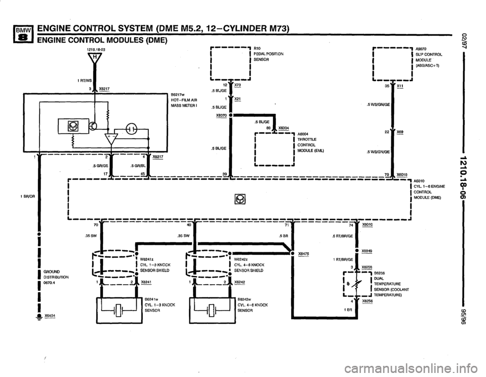 BMW 850csi 1995 E31 Electrical Troubleshooting Manual 