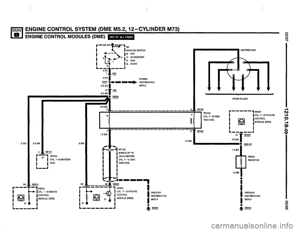 BMW 850csi 1995 E31 Electrical Troubleshooting Manual 