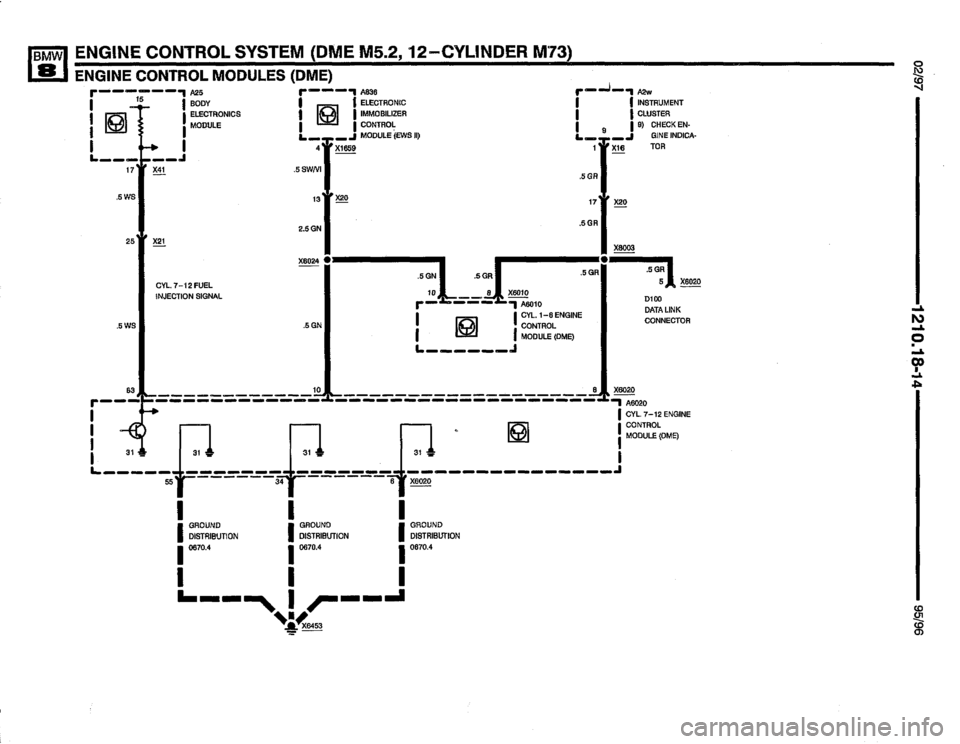 BMW 850csi 1995 E31 Electrical Troubleshooting Manual 