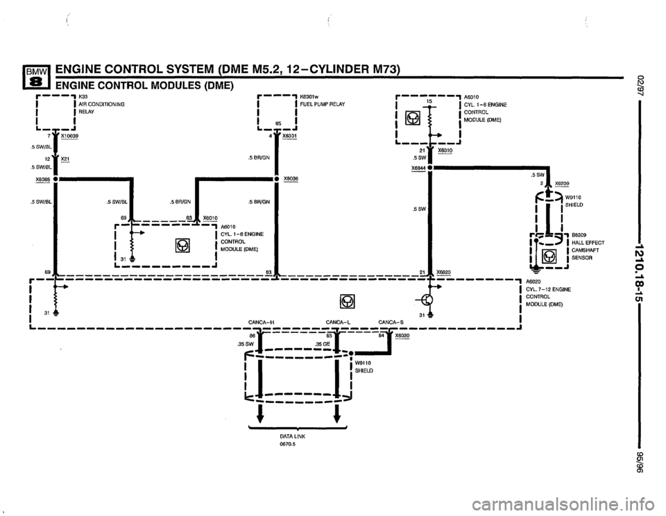 BMW 850csi 1995 E31 Electrical Troubleshooting Manual 