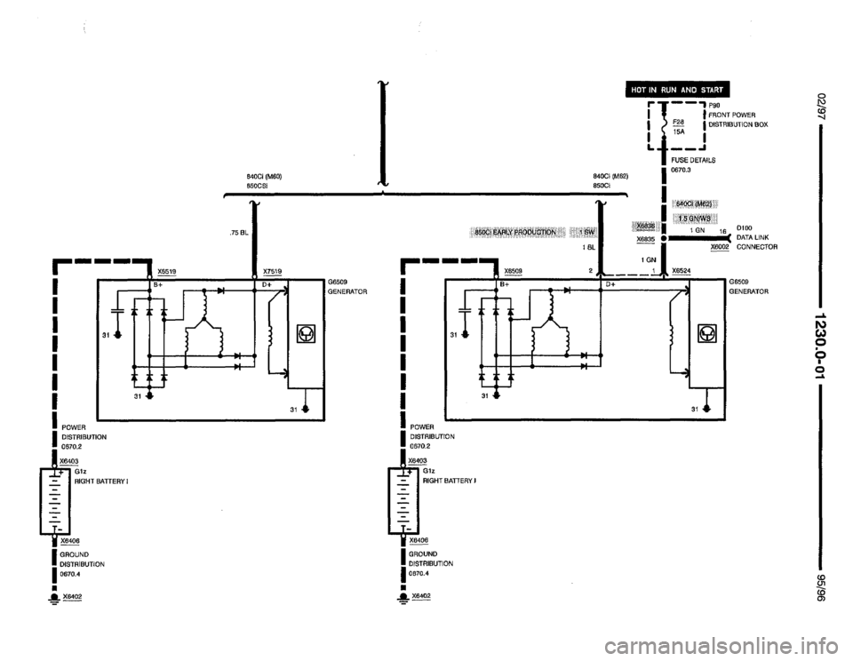BMW 850csi 1995 E31 Electrical Troubleshooting Manual 