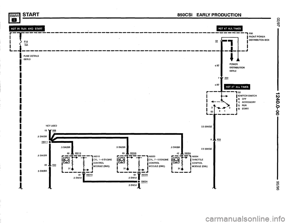 BMW 850csi 1995 E31 Electrical Troubleshooting Manual 