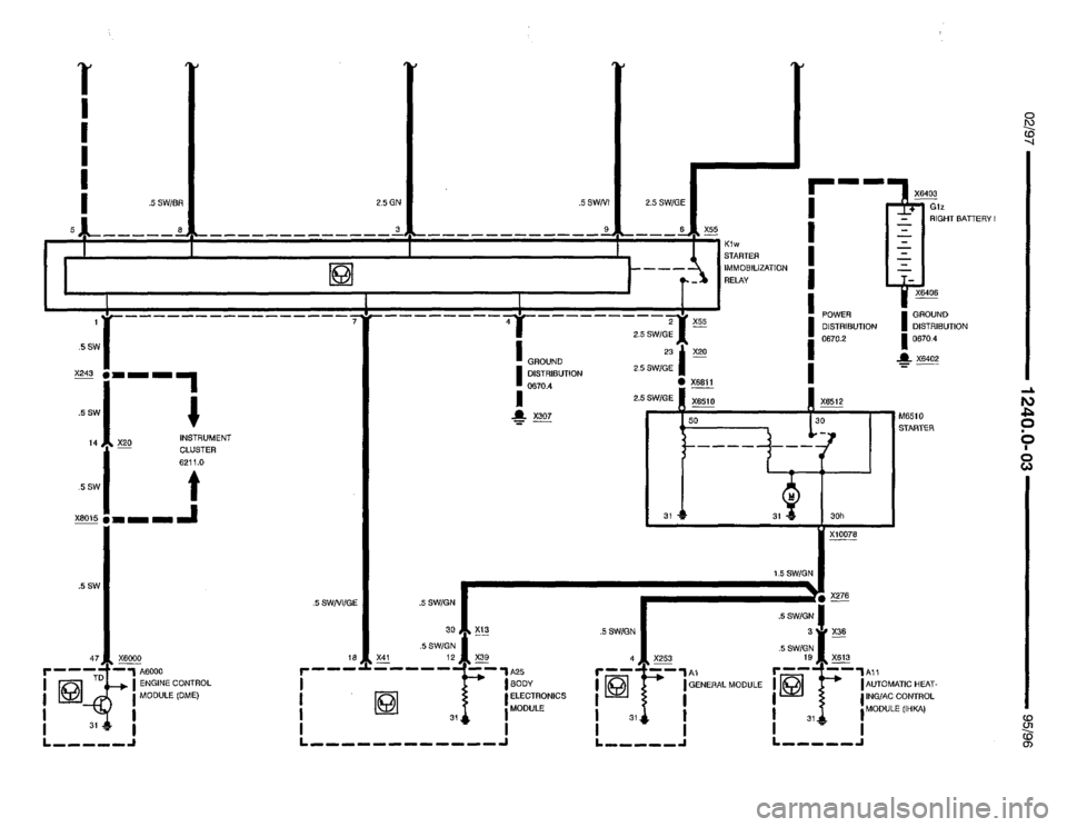 BMW 850csi 1995 E31 Electrical Troubleshooting Manual 