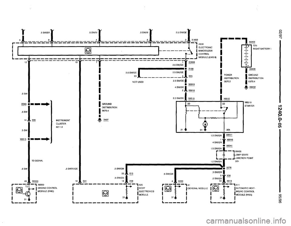 BMW 850csi 1995 E31 Electrical Troubleshooting Manual 