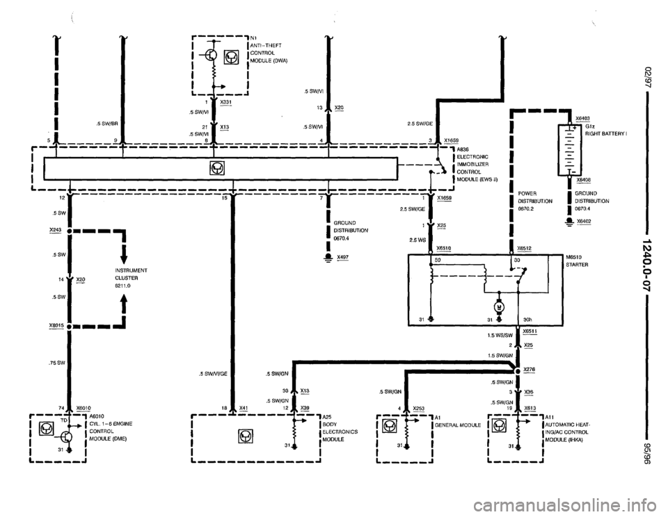 BMW 850csi 1995 E31 Electrical Troubleshooting Manual 