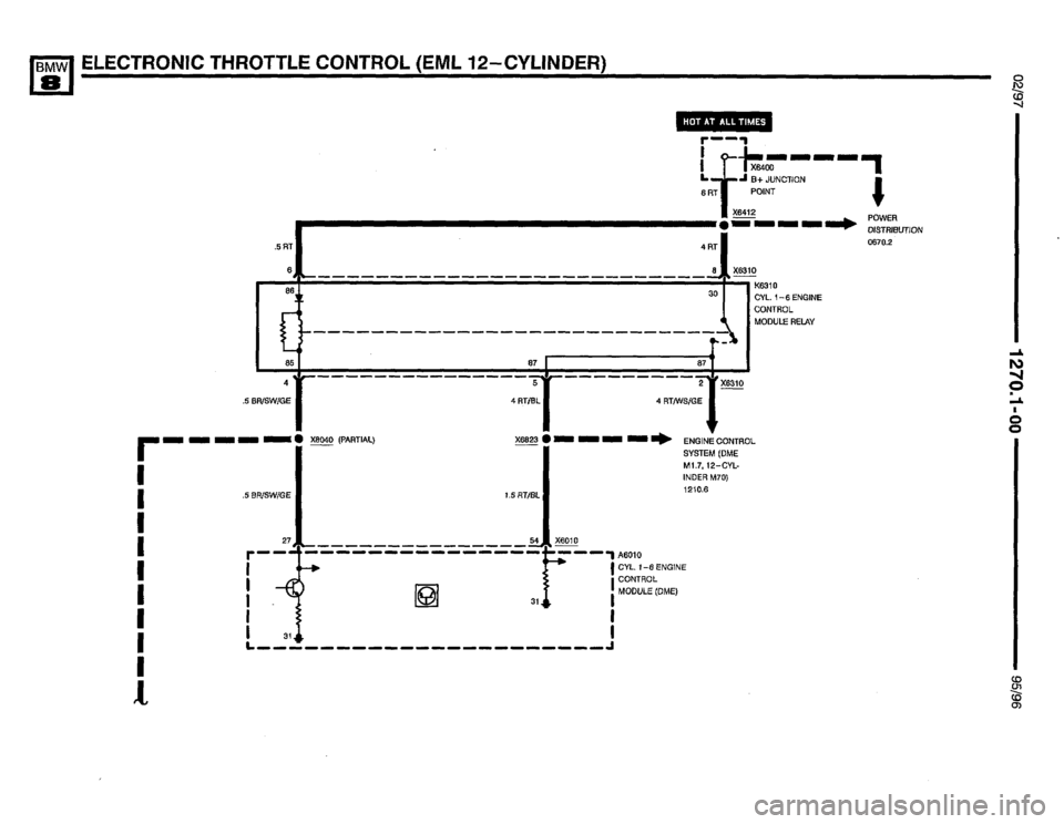 BMW 850csi 1995 E31 Electrical Troubleshooting Manual 