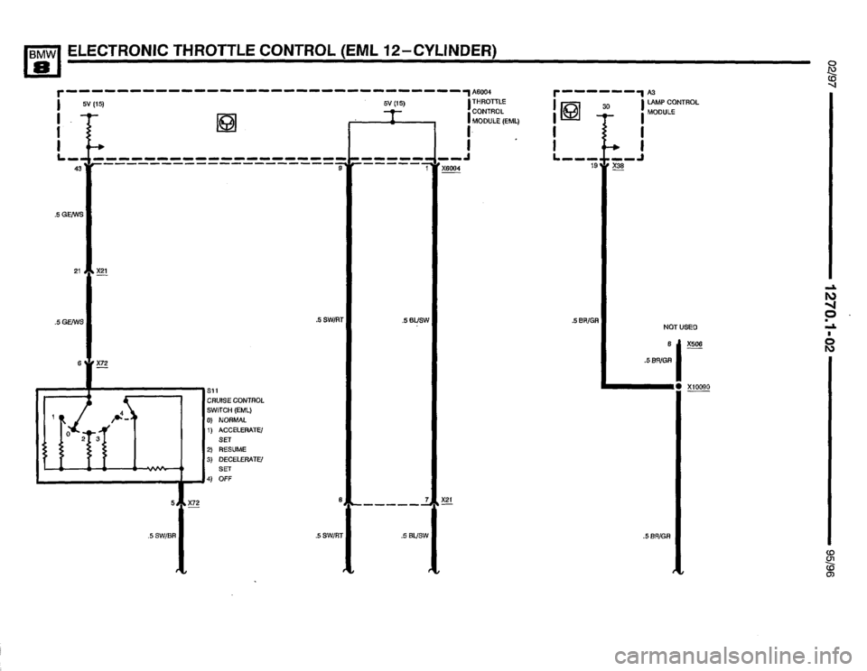 BMW 850csi 1995 E31 Electrical Troubleshooting Manual 