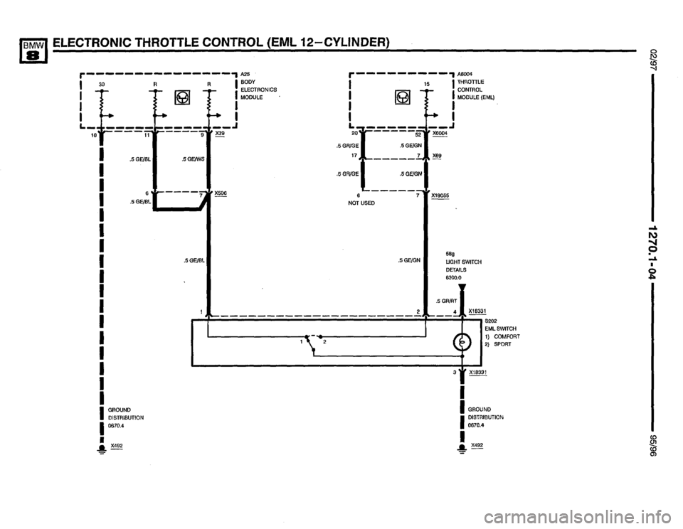BMW 850csi 1995 E31 Electrical Troubleshooting Manual 