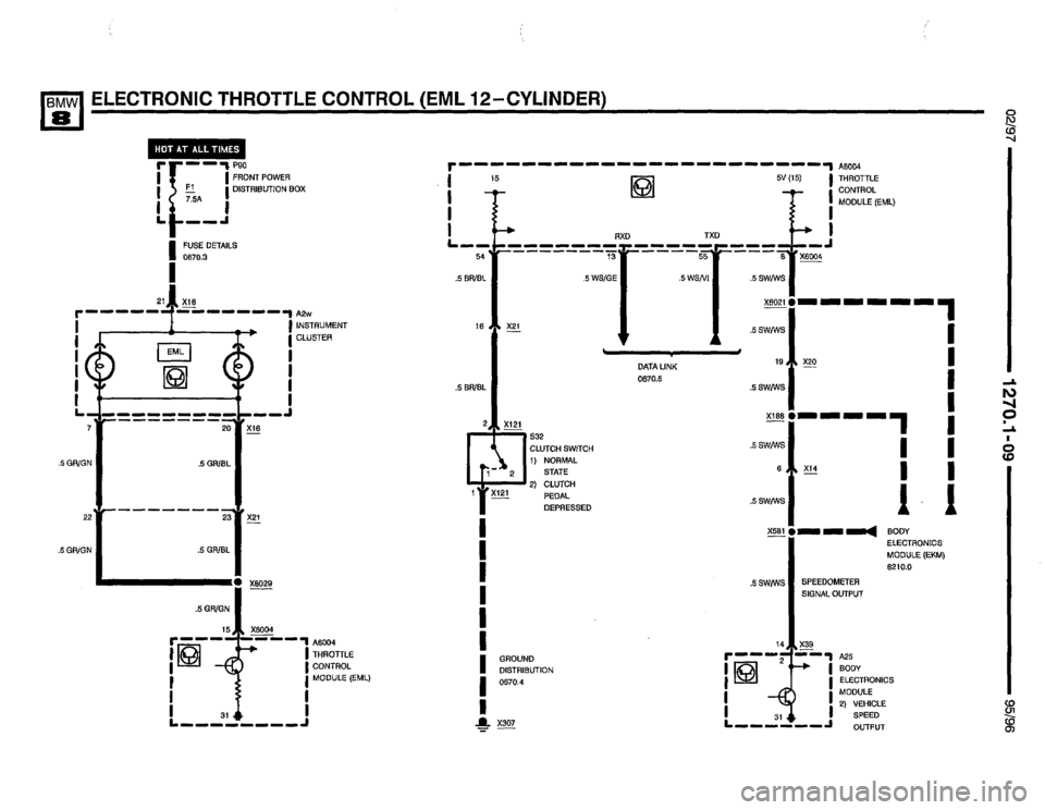 BMW 850csi 1995 E31 Electrical Troubleshooting Manual 