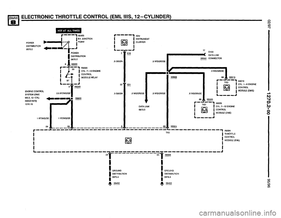 BMW 850csi 1995 E31 Electrical Troubleshooting Manual 